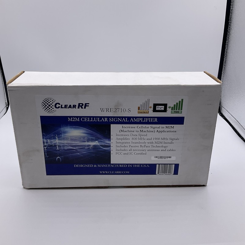 Clear RF WRE2710-S M2M Cellular Signal Amplifier 800/1900MHz Passive ByPass