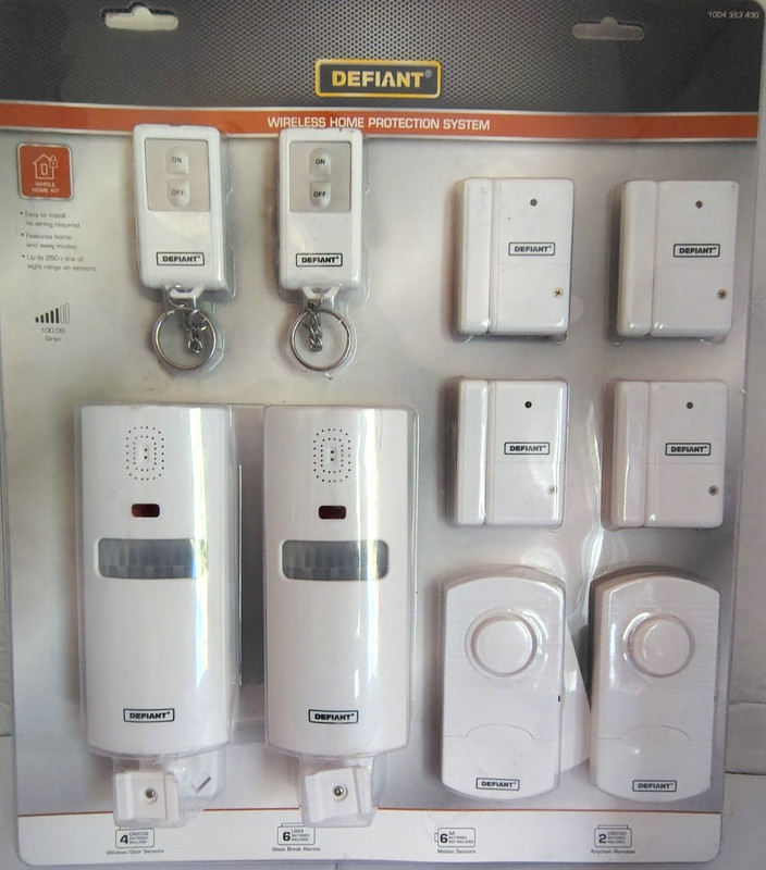 Defiant Wireless Home Security Protection System Complete 4 Door/Window 2 Motion gallery