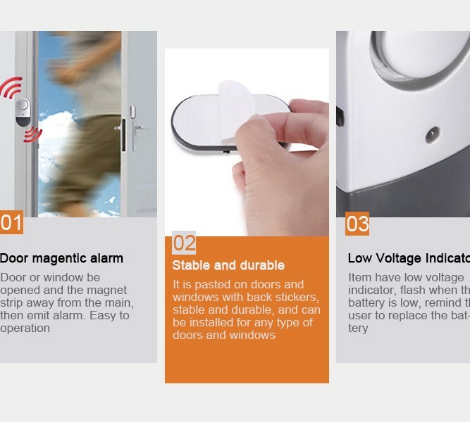2 PCK WIRELESS HOME WINDOW DOOR BURGLAR SECURITY ALARM SYSTEM MAGNETIC SENSOR gallery