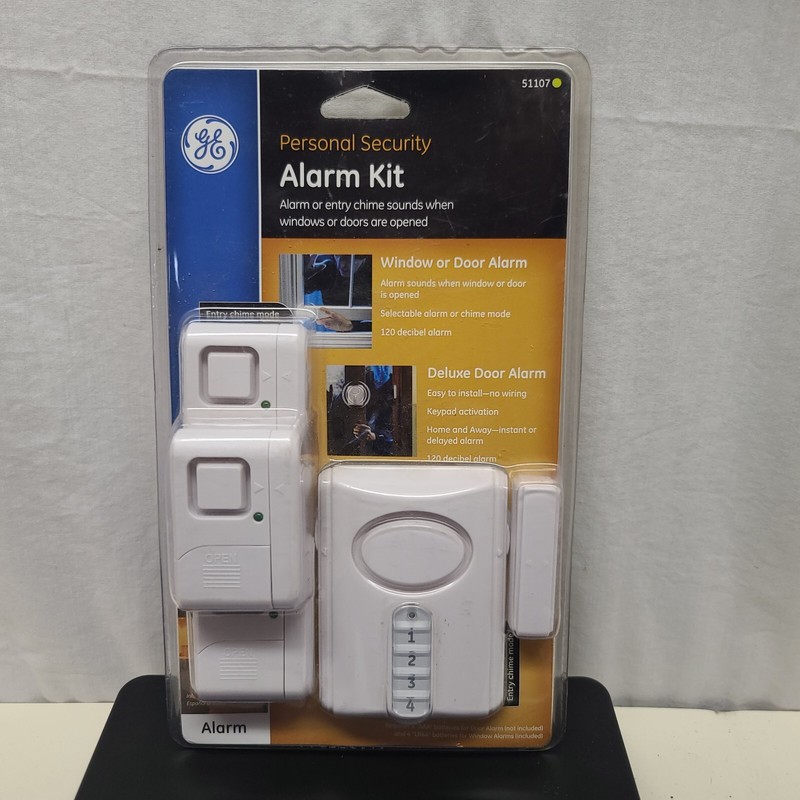 GE Alarm Kit Window | Door Personal Security w Entry Chime Mode 51107 Keypad NEW