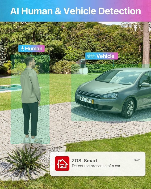 8CH 5MP Lite Security Camera System with AI Human Vehicle Detection, H.265 8 ... gallery