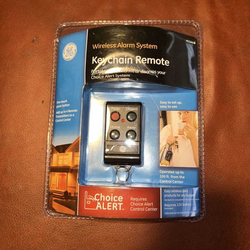 GE KeyChain Remote, Wireless Alarm System. Arms/Disarms Choice Alarm System See