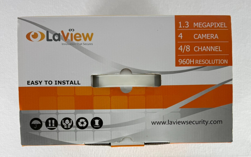 LaView 960H DVR Security System 4 Camera Kit 4/8 Channel New Open Box gallery