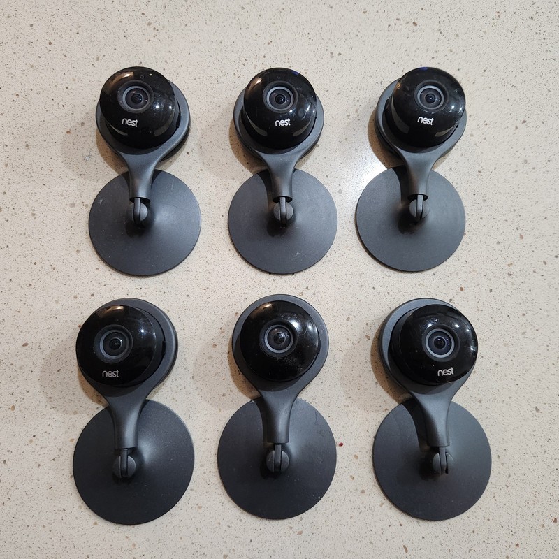 Google Nest Cam Wired Indoor Camera 1st Gen A0005 with Power Supply (6 pack lot)