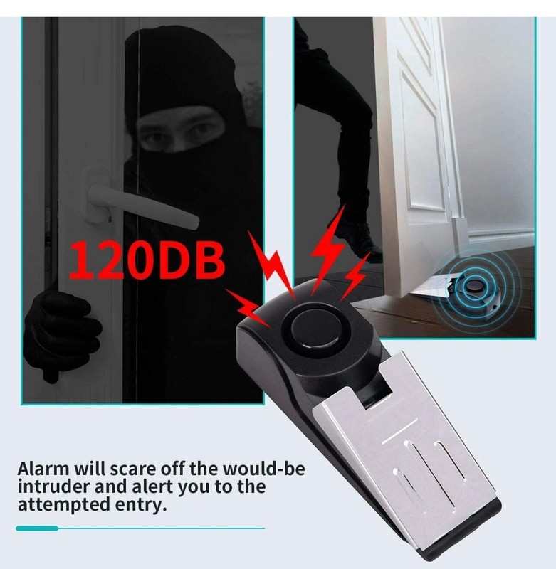 1 Pack Door Stop Alarm Wireless Home Travel Security Portable Safety Wedge US