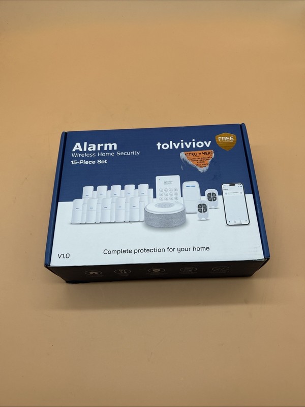 NEW! Tolviviov DP-W2 Wireless Alarm System 15-Piece Set Home Security Kit NIB
