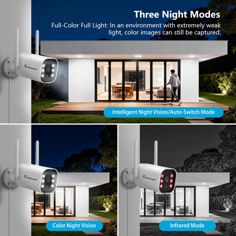 5MP IP Home Security System Wireless 10CH WiFi NVR Outdoor Motion Detection 1TB gallery