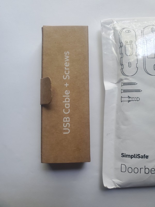 Simplisafe Doorbell Angle Kit SSDBWK3 with USB Cable and Screws Bundle - Gray gallery
