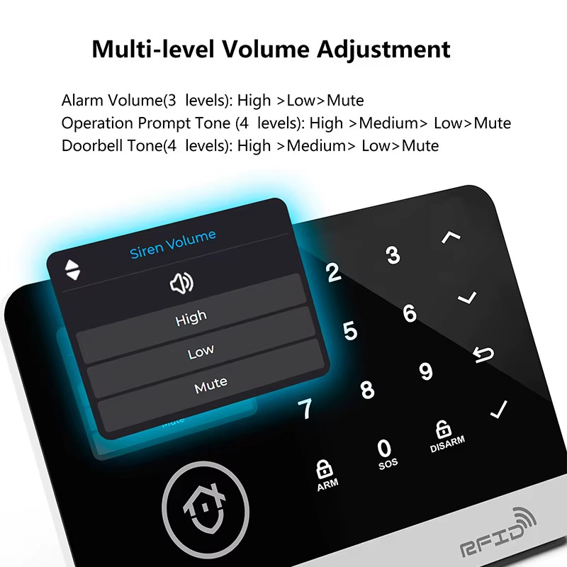 Alarm System for Home TUYA Smart WIFI GSM Security Alarm Host with Door Motion gallery
