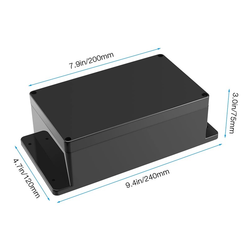 IP65 Plastic Project Box ABS Waterproof Electronic 7.8 x 4.7 x 3, Black gallery