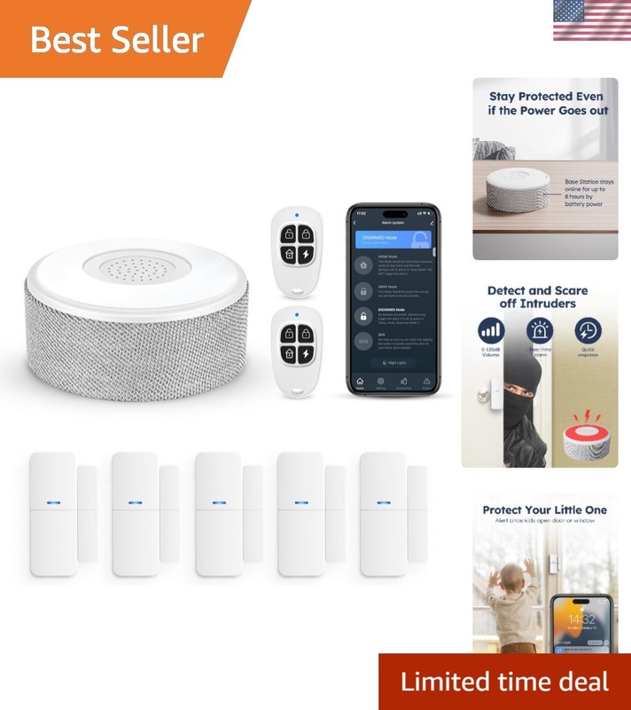 Multi-Functional Smart Security Kit – 8 Battery-Operated Wireless Sensors