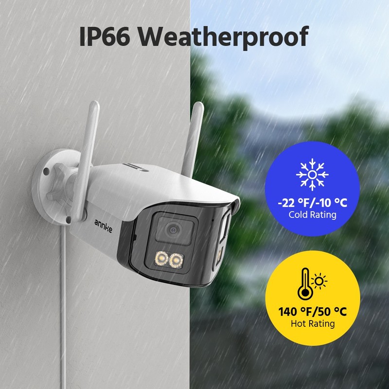 ANNKE 10CH 12'' Monitor 4MP Dual Lens Wireless Security Camera System Full Color gallery
