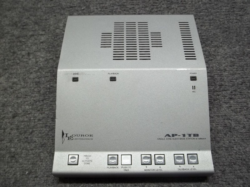 Louroe AP-1TB Single Zone 2-Way Talk Audio Base Station With Talkback *Tested*