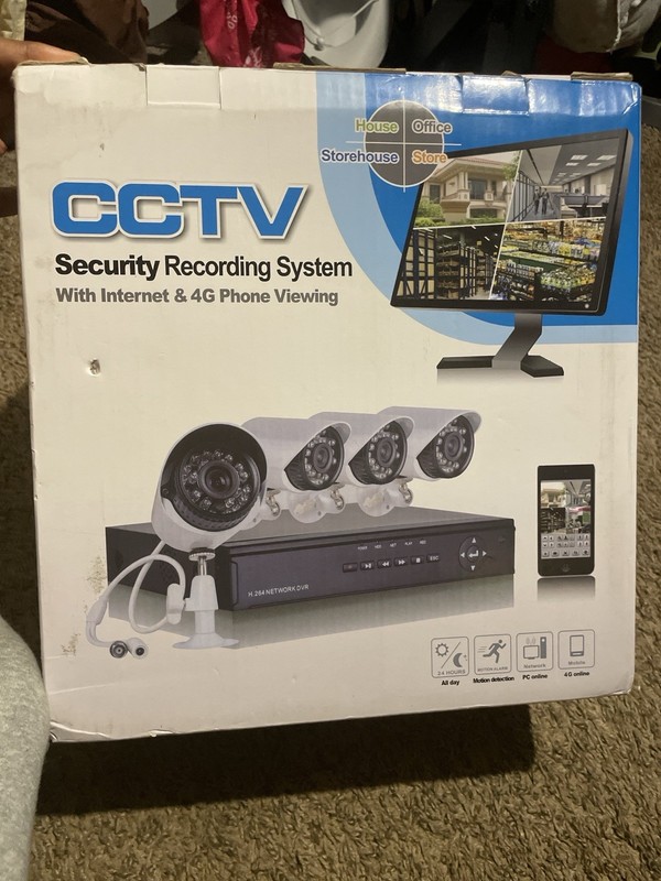 CCTV Security Recording System with Internet & 4G Phone Viewing 4 Camera DVR