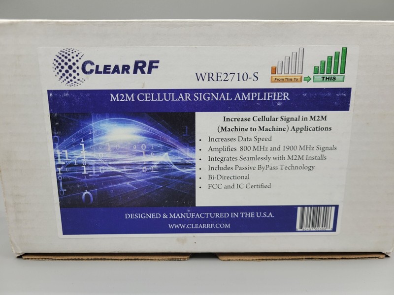 Clear RF WRE2710-S M2M Cellular Signal Amplifier 800/1900MHz Passive ByPass