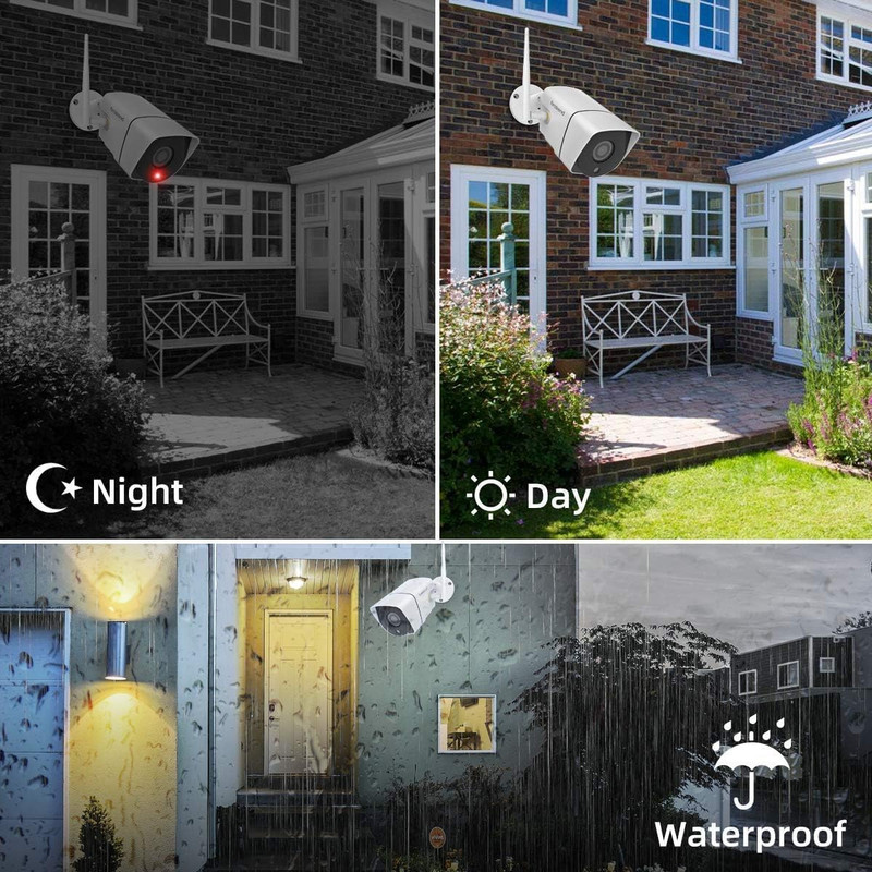 1080P Wireless Outdoor Security Camera System with 24/7 Recording & No Fees gallery