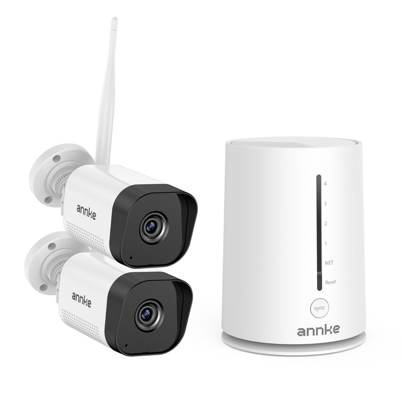 ANNKE Wireless 4CH NVR 3MP Security IP Camera System Two-Way Audio Outdoor WIFI