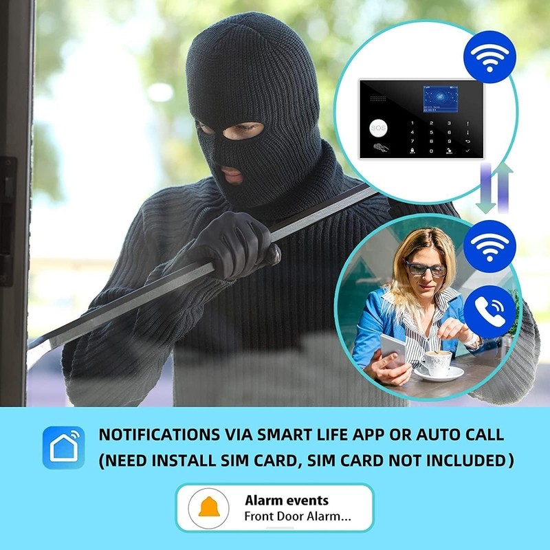 WiFi 3 4G GSM Home Burglar Alarm System Tuya Alexa gallery