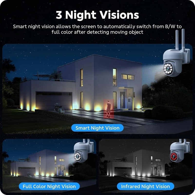 Wireless Security Camera System 10CH 4K NVR 8Pcs 1080P Outdoor Cameras 500GB HDD gallery