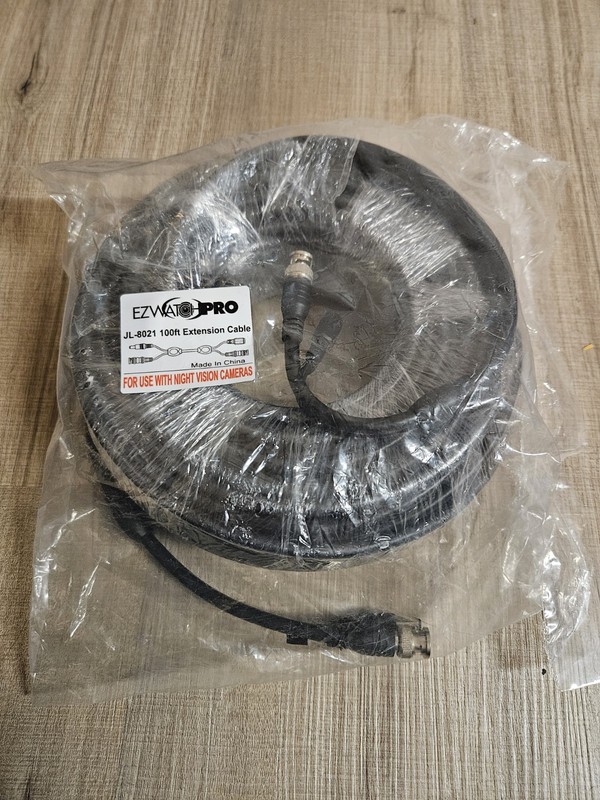 EZWATCH PRO 100 FT EXTENSION CABLE JL-8021 For Night Vision Cameras NOS