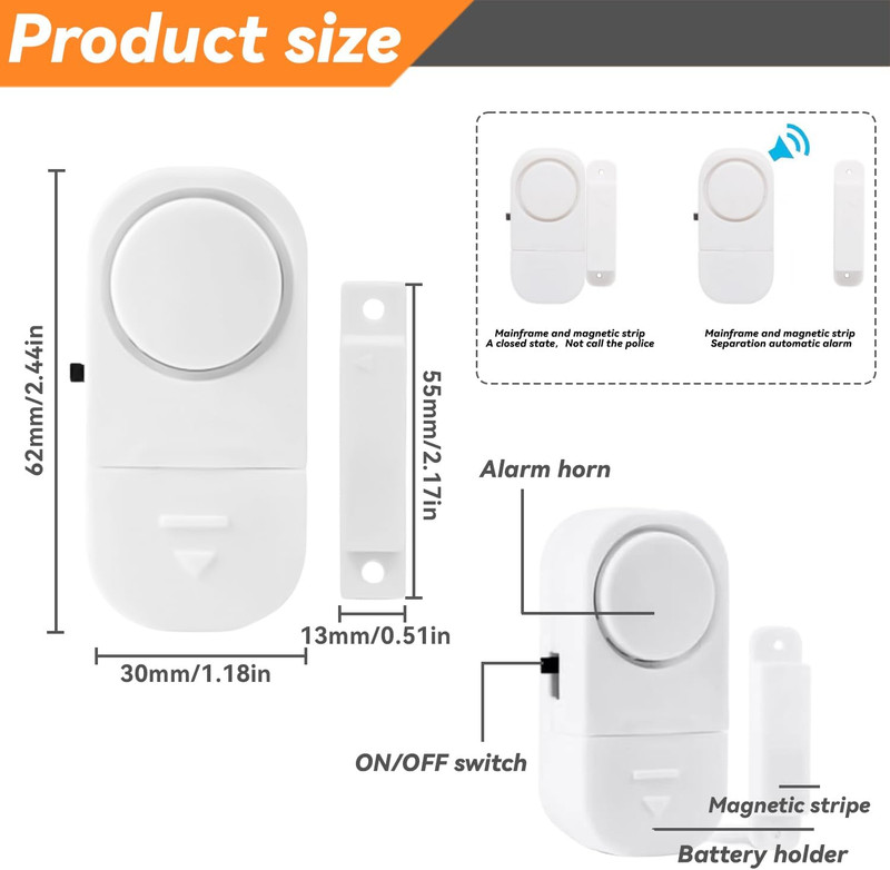 Wireless Home Window Door Burglar Security Alarm System Magnetic Sensor lot gallery