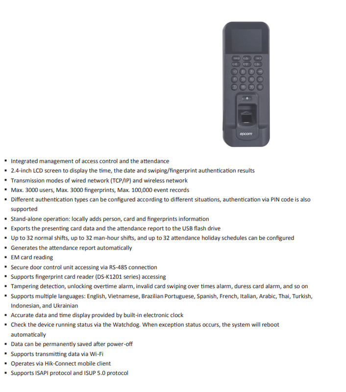 Stand Alone Biometric Device TCP-IP Input & Output Wiegand 26/34 Bits Relay gallery