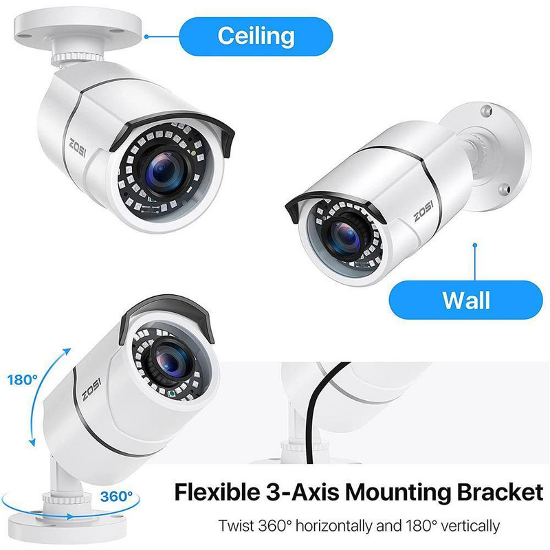 8-Channel 5Mp-Lite 1TB DVR Security Camera System with 4 1080P Wired Cameras, 12 gallery