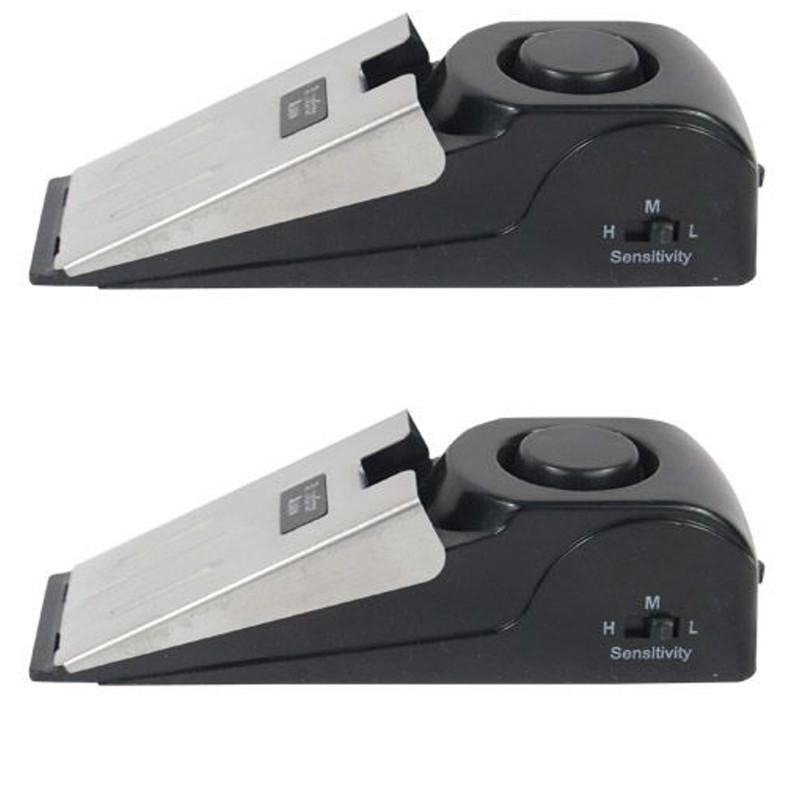 Door Stop Alarm Home Dorm Travel Wireless Security Alert Sensor 120 dB 2-Pack
