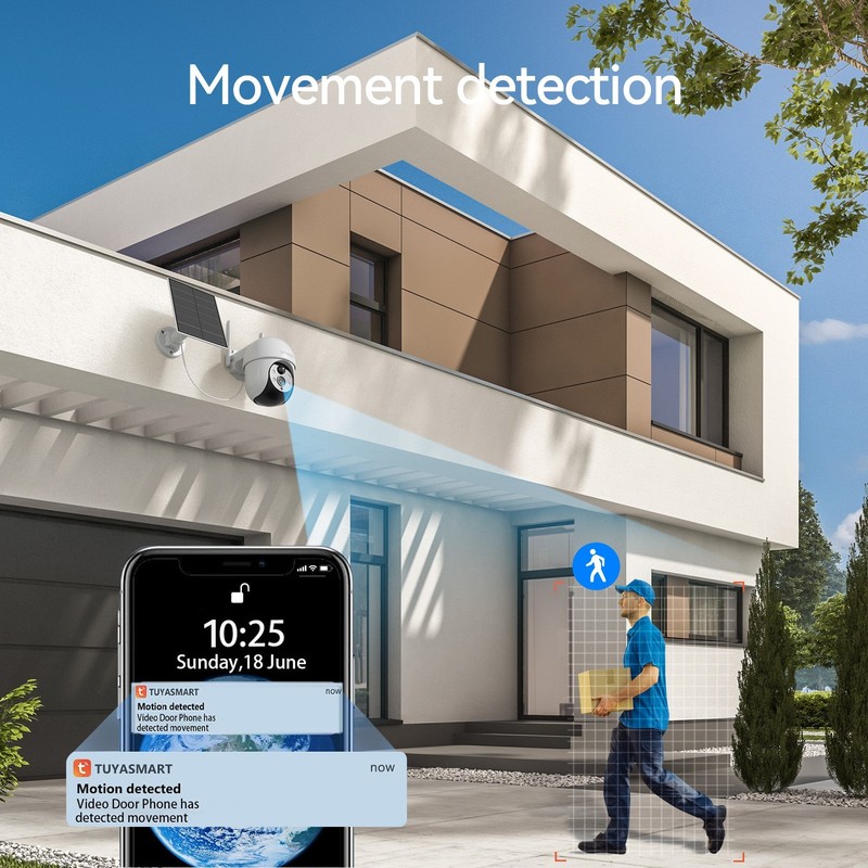 TMEZON 4CH NVR with Monitor WIFI Security Camera System,4MP Outdoor Solar Camera gallery