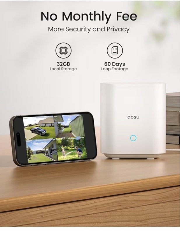 ⭐️3K/5MP Solar Security Cameras Wireless Outdoor, Ultra-Wide-Angle, 4 cameras… gallery