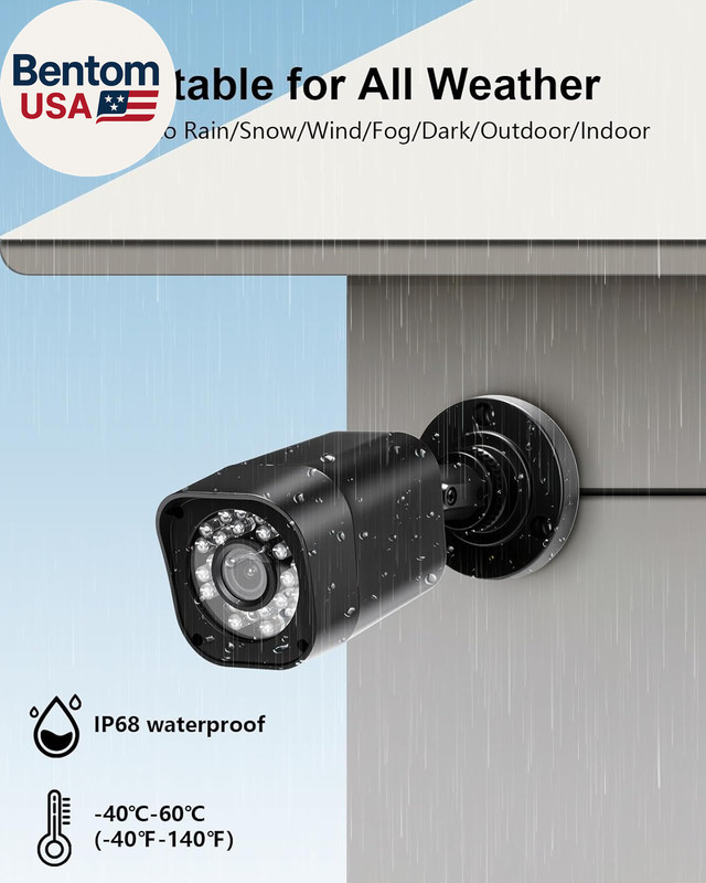 8CH 1080P Wired Security Camera System, 8 X Surveillance Security Cameras Outdo gallery