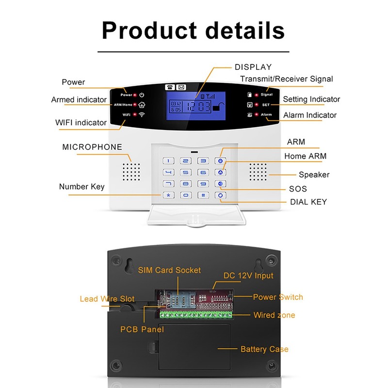 1-8 Remote Wireless Alarm System Kit For Home Security MULO gallery