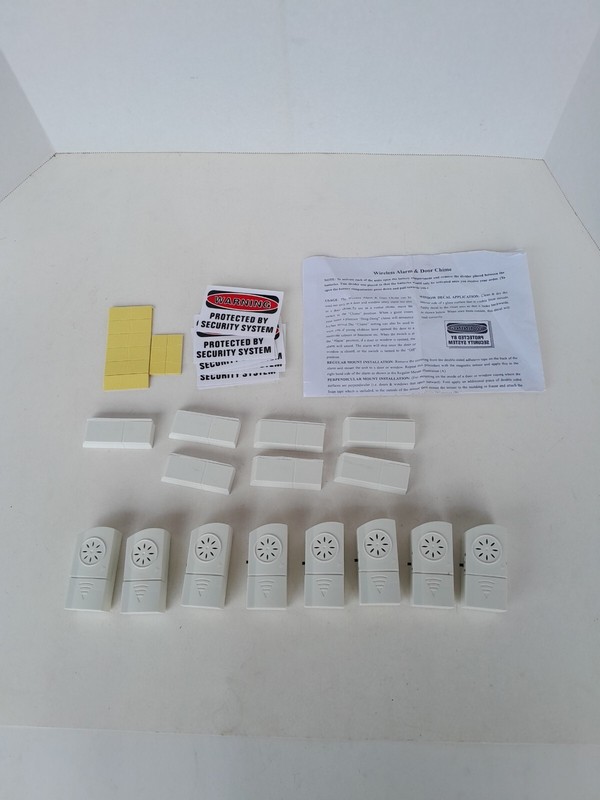 Window Door Security Alarm Set of 7 – Stand Alone Magnetic Sensor Stick On Units