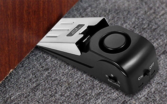 Door Stop Security Alarm Wedge Stopper Portable Home Travel Anti‑Theft 120dB