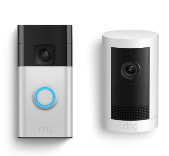 Ring Advanced Security Set Wired Doorbell Pro with Stick Up Cam NOB