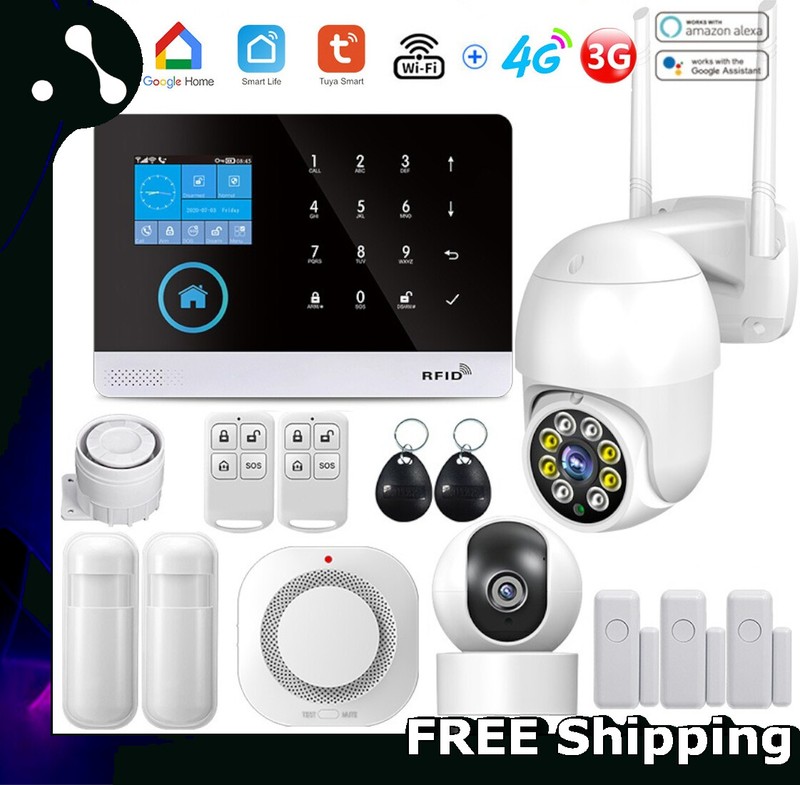 Sistema de Alarma para Casa Security Alarm System Wireless WIFI GSM Alexa Google