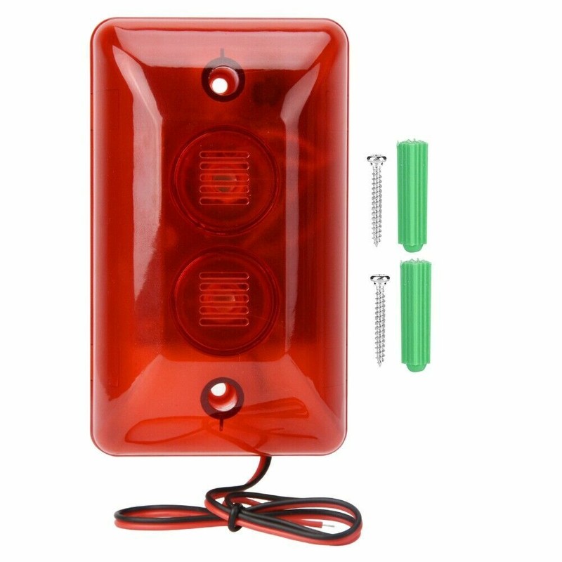 12V LED Wired Flashing Light Alarm Strobe Siren Security System Automatic Voice gallery