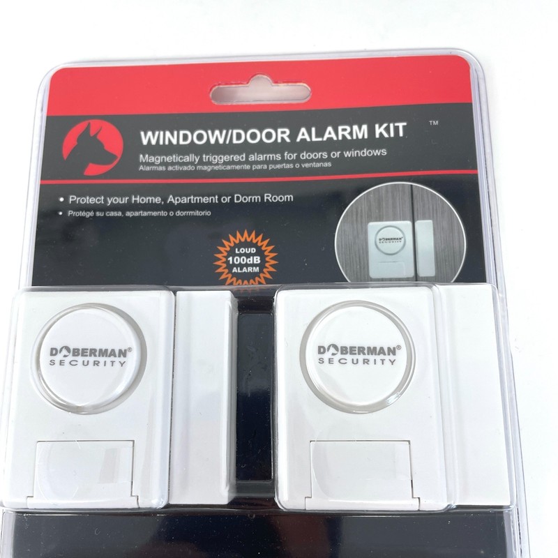 NEW Doberman Security SE-0137 Home Security Window/Door Alarm Kit White, 2 pack gallery