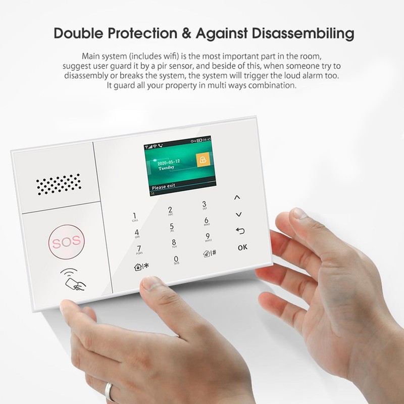 V10 4G/3G/GSM+WiFi IP Tuya APP Wireless Home Security Alarm Burglar Alert System gallery