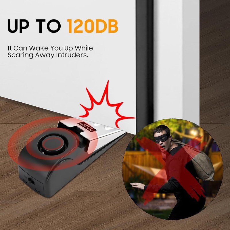 Adjustable Sensitivity 120dB Door Alarm - Smart Security for Homes & Apartments gallery