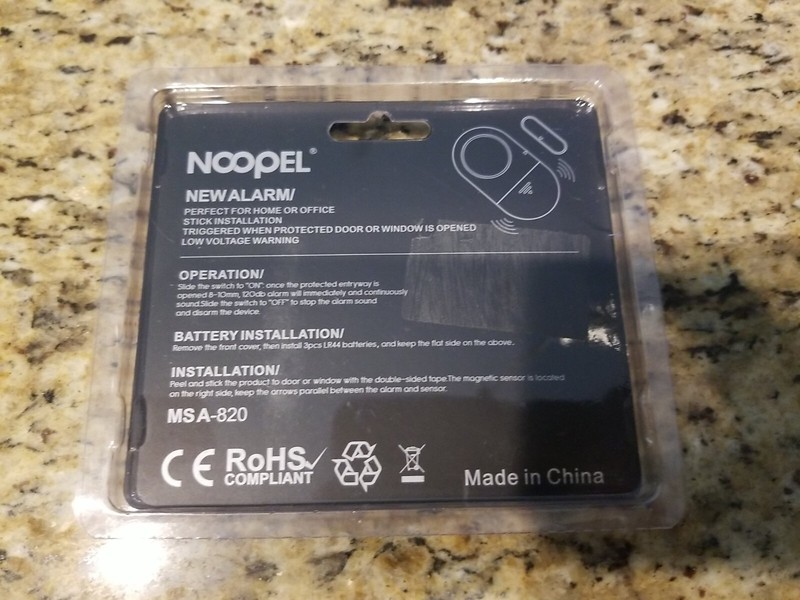 Noopel Alarm Door and Window Magnetic Sensor Triggered Alarm for Home 2-Pack NEW gallery