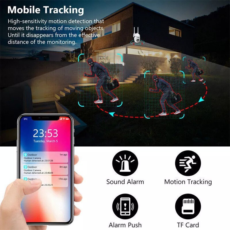 1-4Pack Wireless 5G WiFi Security Camera System Smart Outdoor Night Vision 1080P gallery