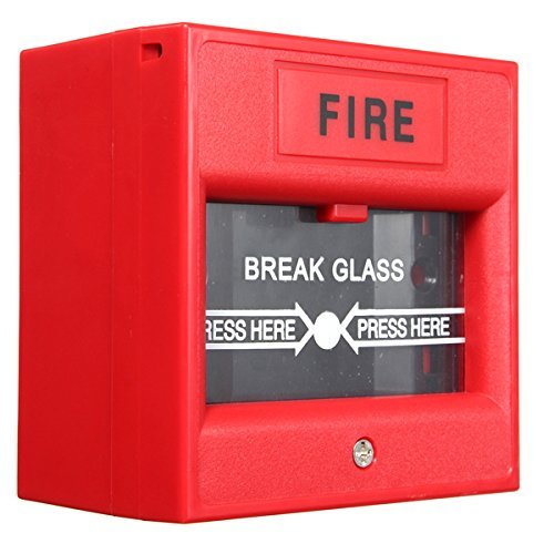 Wired Security Button with Hands Break Glass For Emergency Fire Alarm Release