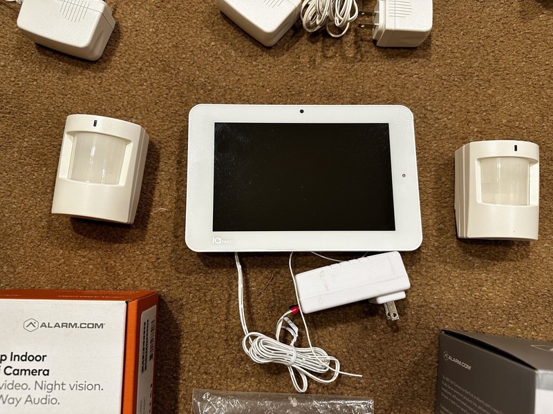 Alarm.com Complete Security System (Indoor/Outdoor Cameras, IQ Panel, Sensors) gallery
