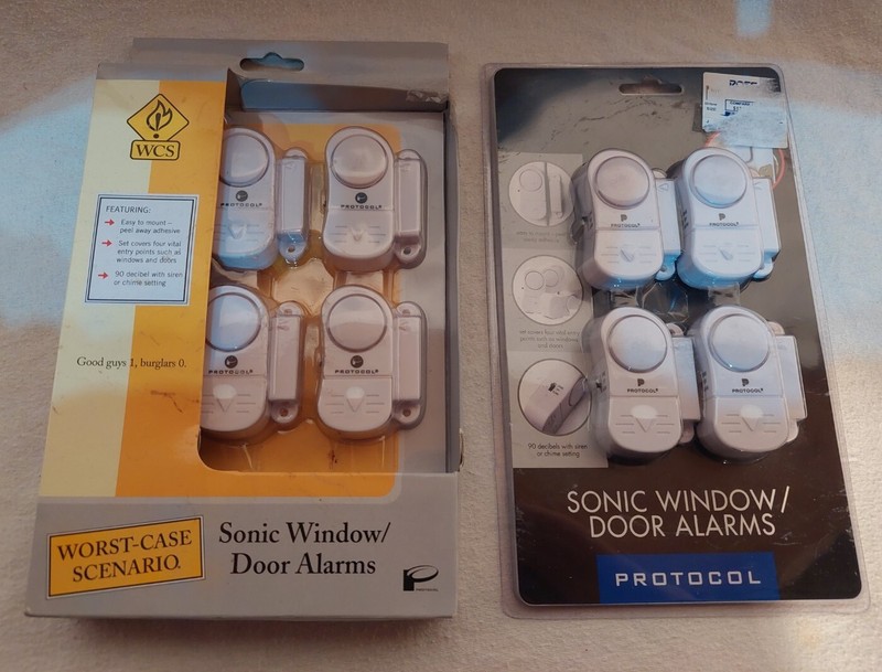 Sonic Wireless Audible Door & Window Alarm System Set of 8 By Protocol Brand New