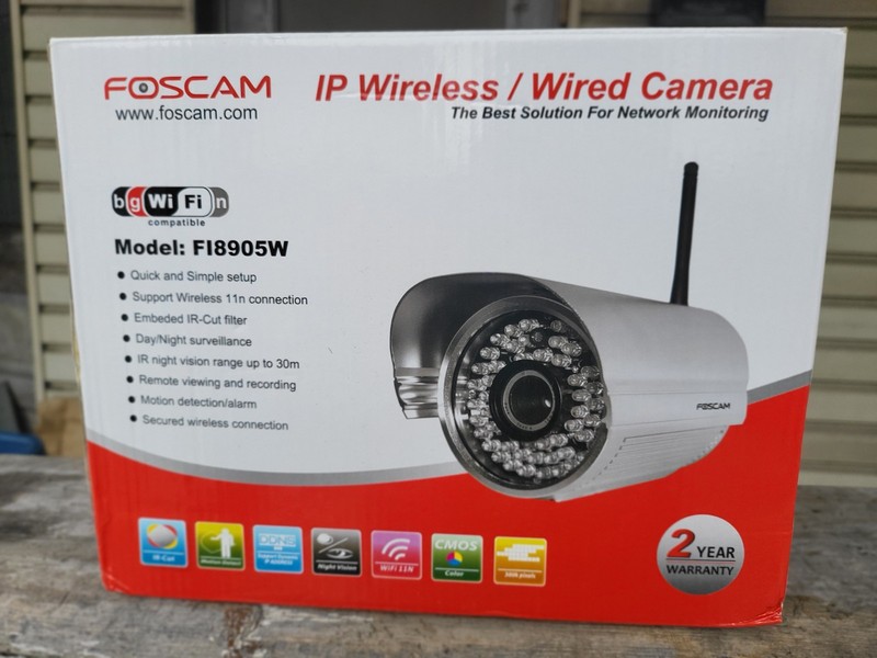 Outdoor Foscam FI8905W Wireless IP Camera 720p HD WiFi 6mm Motion Detector 😃😍