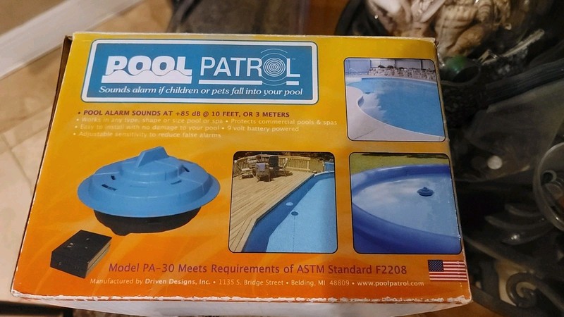 POOL PATROL PA-30 Pool Safety Alarm In Box Box Inground Above Ground 4 Pet Child gallery