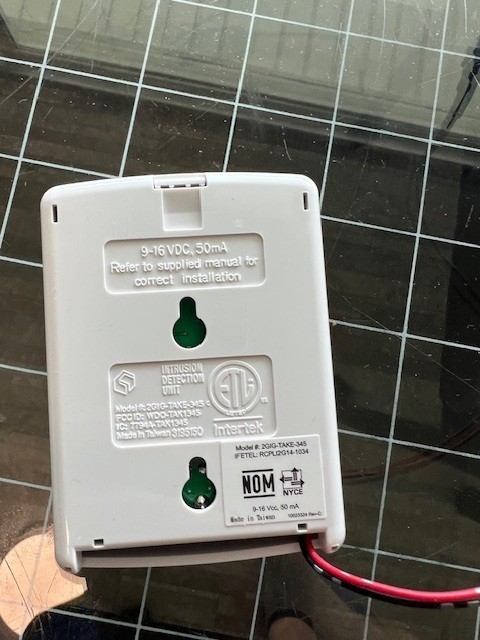 2GIG INTRUSION DETECTION UNIT Model # 2GIG-TAKE-345 INTERTEK gallery