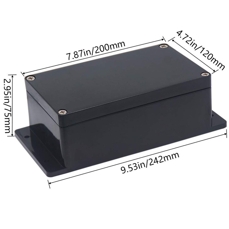 Junction Box IP65 Waterproof ABS Plastic 7.87x4.72x2.95, Fixed Ear Design gallery