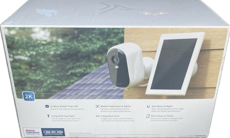 3 Pack Arlo Essential Outdoor 2K Camera 2nd Generation with 3 Solar Panels Seal gallery